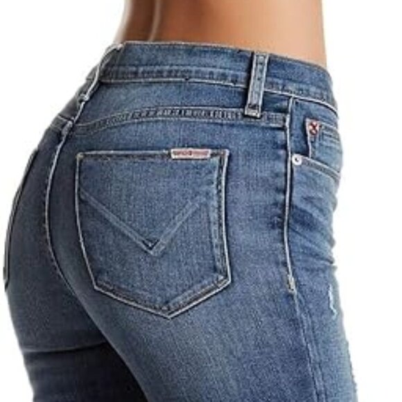 Hudson Nico Distressed Midrise Crop Skinny Jeans Size 29 - Picture 3 of 14